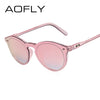 AOFLY Women's Glasses Oval Reflective Mirror