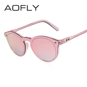 AOFLY Women's Glasses Oval Reflective Mirror