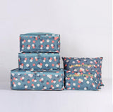 6pcs/set Nylon Packing Cube Large Capacity Double Zipper Waterproof Bag Luggage Clothes Tidy Sorting Pouch Portable Organizer