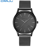 Top Luxury Brand Men Full Stainless Steel Mesh Strap Business Watches Men's Quartz Date Clock Men Wrist Watch relogio masculino