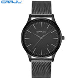 Top Luxury Brand Men Full Stainless Steel Mesh Strap Business Watches Men's Quartz Date Clock Men Wrist Watch relogio masculino