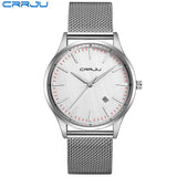 Top Luxury Brand Men Full Stainless Steel Mesh Strap Business Watches Men's Quartz Date Clock Men Wrist Watch relogio masculino