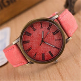 MEIBO Relojes Women Quartz Watches Denim Design Leather Strap Male Casual Wristwatch Relogio Masculino Ladies Watch female watch