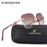 KINGSEVEN Women's Glasses Square Rimless