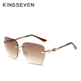 KINGSEVEN Women's Glasses Square Rimless