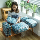 6pcs/set Nylon Packing Cube Large Capacity Double Zipper Waterproof Bag Luggage Clothes Tidy Sorting Pouch Portable Organizer