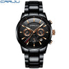 CRRJU Men Watch 30m Waterproof Mens Watches Top Brand Luxury Steel Watch Chronograph Male Clock Saat relojes hombre