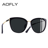 AOFLY Women's Glasses Cat Eye Metal Legs