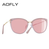 AOFLY Women's Glasses Cat Eye Metal Legs