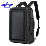 BOPAI Best Professional Men Business Backpack Travel Waterproof Slim Laptop Backpack School Bag Office Men Backpack Bag Leather