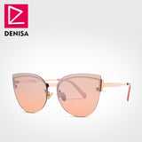 DENISA Women's Glasses Cat Eye Rimless