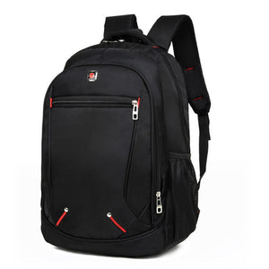 LJL Casual Solid Color Material Oxford Man's Backpack Multi-functional Large-capacity Student Schoolbag Simple Bag