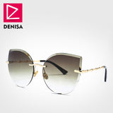 DENISA Women's Glasses Cat Eye Rimless