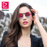 DENISA Women's Glasses Round Rhombus