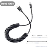 BASEUS Charging Cable, Retractable Spring for iPhone