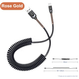 BASEUS Charging Cable, Retractable Spring for iPhone