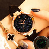 Ladies Watch 2018 New Casual Fashion Quartz Watch Starry Sky Multicolor Leather Wristwatch Simple Designer Women Clock Orologio