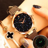 Ladies Watch 2018 New Casual Fashion Quartz Watch Starry Sky Multicolor Leather Wristwatch Simple Designer Women Clock Orologio