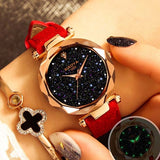 Ladies Watch 2018 New Casual Fashion Quartz Watch Starry Sky Multicolor Leather Wristwatch Simple Designer Women Clock Orologio