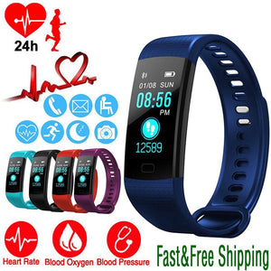 Smart Watch Sports Fitness Activity Heart Rate Tracker Blood Pressure wristband IP67 Waterproof band Pedometer for IOS Android