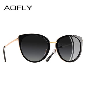 AOFLY Women's Glasses Cat Eye Metal Frame