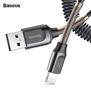BASEUS Charging Cable, Retractable Spring for iPhone