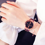 Luxury Women Watches 2018 Ladies Rose Gold Watch Starry Sky Magnetic Waterproof Female Wristwatch relogio feminino reloj mujer