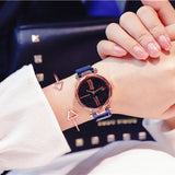 Luxury Women Watches 2018 Ladies Rose Gold Watch Starry Sky Magnetic Waterproof Female Wristwatch relogio feminino reloj mujer