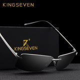 KINGSEVEN Men's Glasses Rectangle Rimless