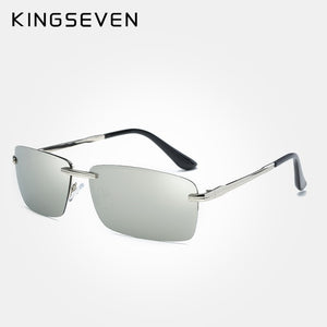 KINGSEVEN Men's Glasses Rectangle Rimless