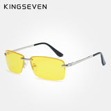 KINGSEVEN Men's Glasses Rectangle Rimless