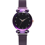 2019 Hot Sale Starry Sky Watch Women's Luxury Magnetic Magnet Buckle Quartz Wristwatch Geometric Surface Female Diamond Watches