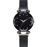 2019 Hot Sale Starry Sky Watch Women's Luxury Magnetic Magnet Buckle Quartz Wristwatch Geometric Surface Female Diamond Watches