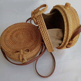 2019 Fashion Round Straw Bags Summer Style Women Handbags Bohemian Rattan Crossbody Bags Handmade Woven Beach Circular Bags