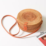 2019 Fashion Round Straw Bags Summer Style Women Handbags Bohemian Rattan Crossbody Bags Handmade Woven Beach Circular Bags