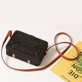 2019 Fashion Round Straw Bags Summer Style Women Handbags Bohemian Rattan Crossbody Bags Handmade Woven Beach Circular Bags