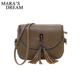 Mara's Dream 2019 Mini Women Messenger Bags Pu leather Women Shoulder Bag Tassel Solid Clutches Chain Women Crossbody Bags Tote