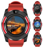 Smart Watch V8 Men Bluetooth Sport Watches Women Ladies Rel gio Smartwatch with Camera Sim Card Slot Android Phone PK DZ09 Y1 A1