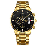 NIBOSI Relogio Masculino Watch Men Gold And Black Mens Watches Top Brand Luxury Sports Watches 2019 Reloj Hombre Waterproof