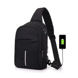 FengDong small usb charge one shoulder bag men messenger bags male waterproof sling chest bag 2019 new bagpack cross body bags