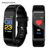 MAFAM New Smart Watch Men Women Heart Rate Monitor Blood Pressure Fitness Tracker Smartwatch Sport Watch for ios android +BOX