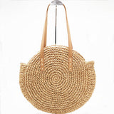 Bali Island Hand Woven Bag Round Bag buckle Rattan  Straw Bags Satchel Wind Bohemia Beach Circle Bag