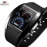 Fashion Men's Watch Unique LED Digital Watch Men Watch Electronic Sport Watches Men Rubber Band Clock montre homme reloj hombre
