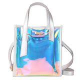 2018 New Brand Women 's Handbags Laser Korean Style Bags Transparent Shoulder Bags Jelly Candy Strap Clear Women Bag
