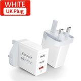 ESSAGER 3.0 USB 30W Quick Charger, Multi Plug