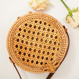 Bali Island Hand Woven Bag Round Bag buckle Rattan  Straw Bags Satchel Wind Bohemia Beach Circle Bag