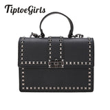 2019 Brand Women Bags Luxury Handbags Women Messenger Bags Cover Rivet Bag Girls Fashion Shoulder Bag Ladies PU Leather Handbags