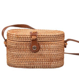 2019 Fashion Round Straw Bags Summer Style Women Handbags Bohemian Rattan Crossbody Bags Handmade Woven Beach Circular Bags