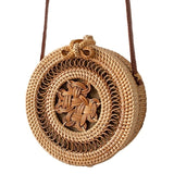 2019 Fashion Round Straw Bags Summer Style Women Handbags Bohemian Rattan Crossbody Bags Handmade Woven Beach Circular Bags