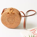 2019 Fashion Round Straw Bags Summer Style Women Handbags Bohemian Rattan Crossbody Bags Handmade Woven Beach Circular Bags